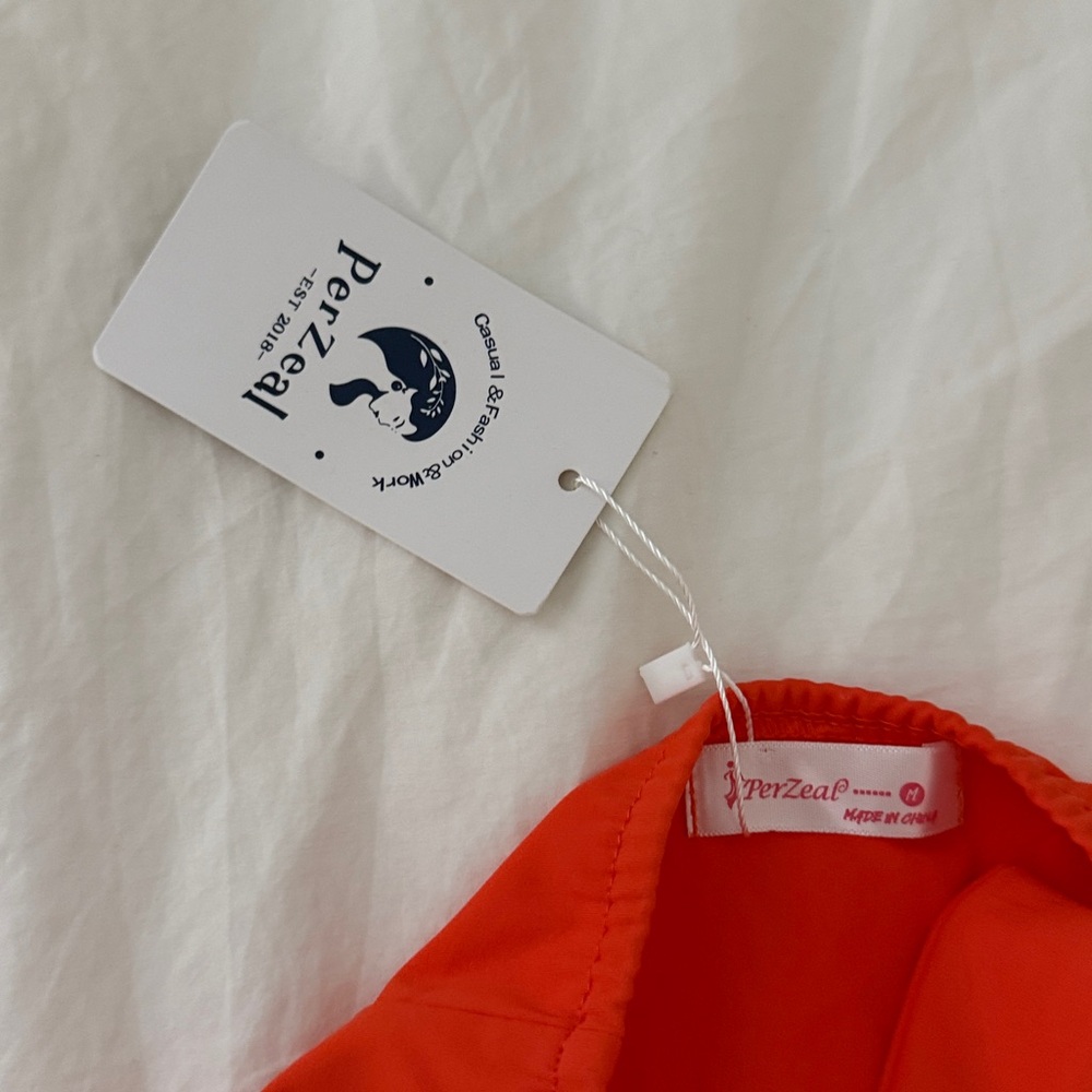 Orange Halter Mini Dress - Picture 5 of 9